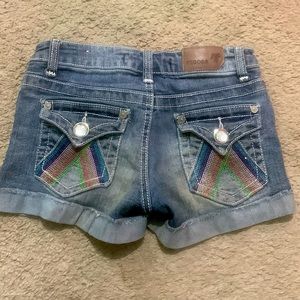 girls jean shorts size 8